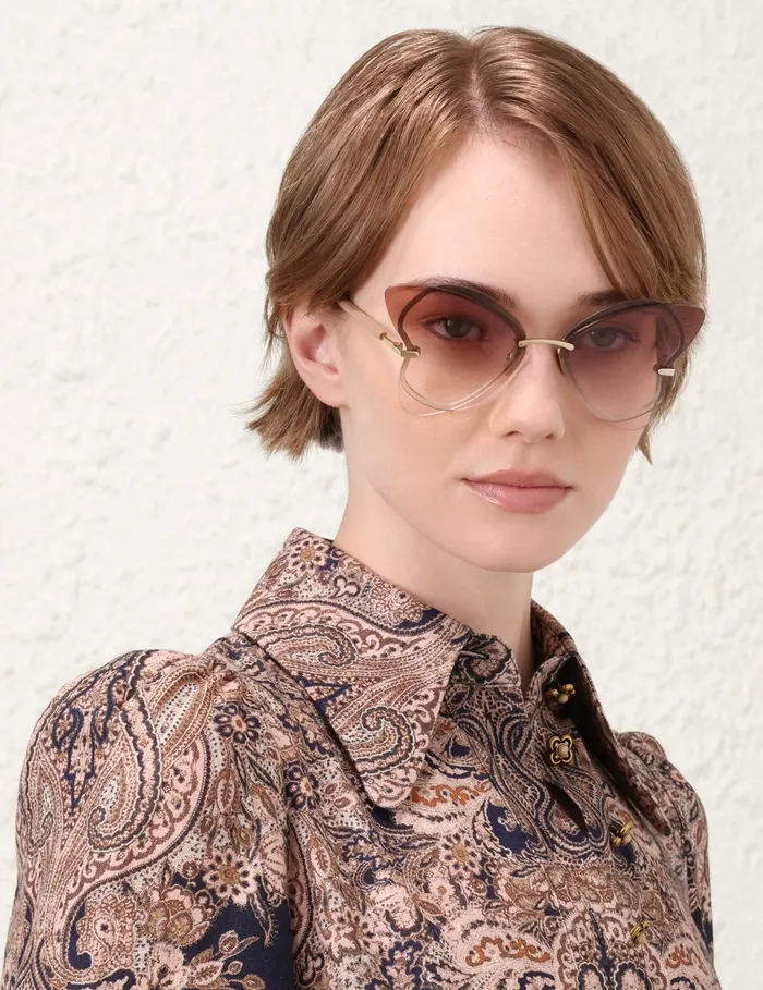 Women Zimmermann Sunglasses Gleam Butterfly Rose