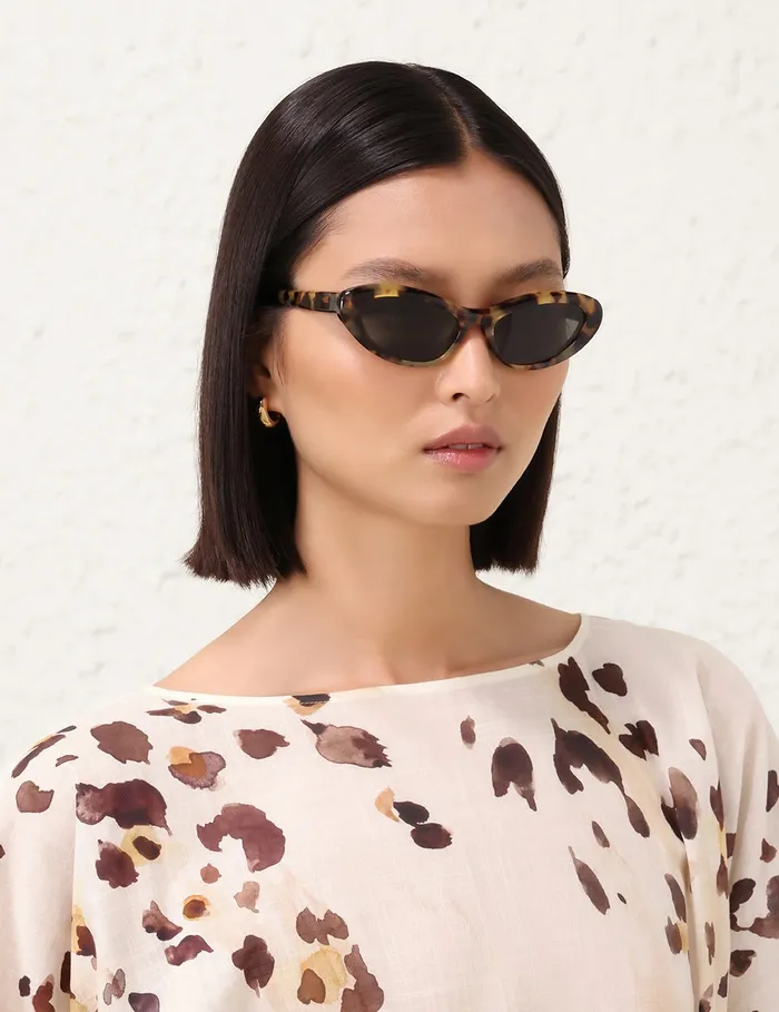 Women Zimmermann Sunglasses Liv Cateye Havana