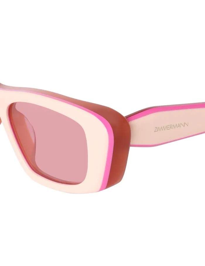 Women Zimmermann Sunglasses Uptempo Cat Eye Pink
