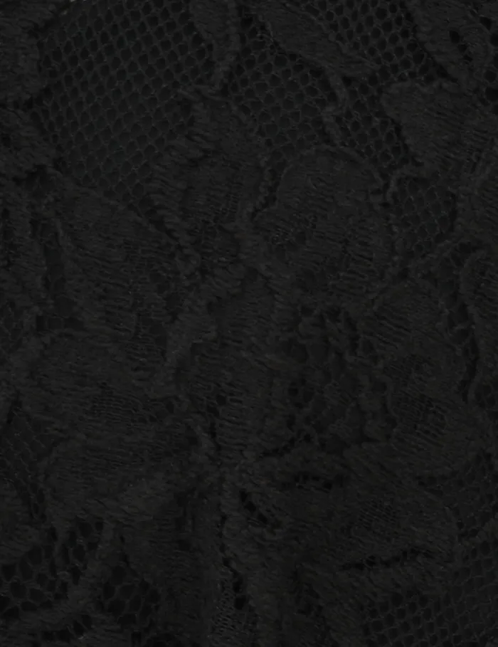 Women Zimmermann Tops Crush Lace Frill Tunic Black