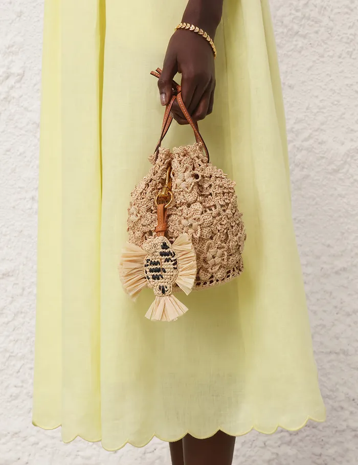 Women Zimmermann Towels and Pareos Fish Bag Charm Natural