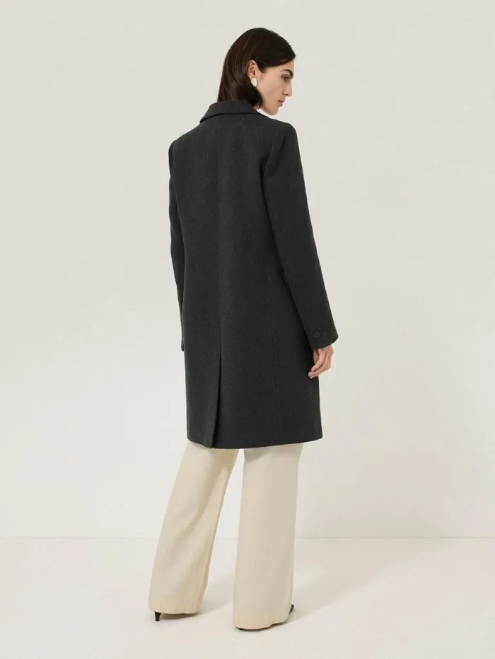 Wool Blend City Coat Grey Women Jigsaw Coats and Jackets