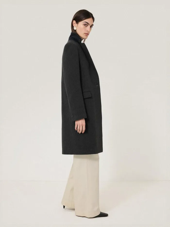 Wool Blend City Coat Grey Women Jigsaw Coats and Jackets