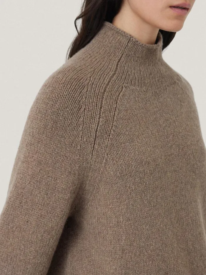 Wool Blend Snowdon Jumper Taupe Women Jigsaw Knitwear and Cashmere