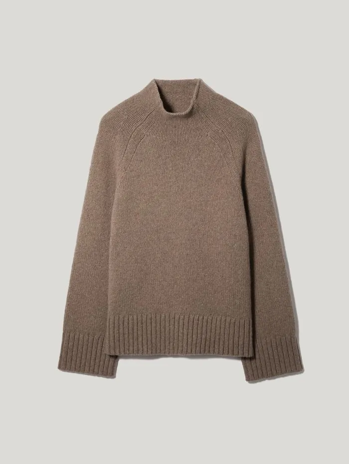 Wool Blend Snowdon Jumper Taupe Women Jigsaw Knitwear and Cashmere