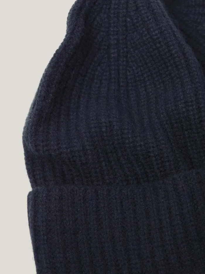 Wool Cashmere Blend Beanie Navy Women Jigsaw Hats and Gloves