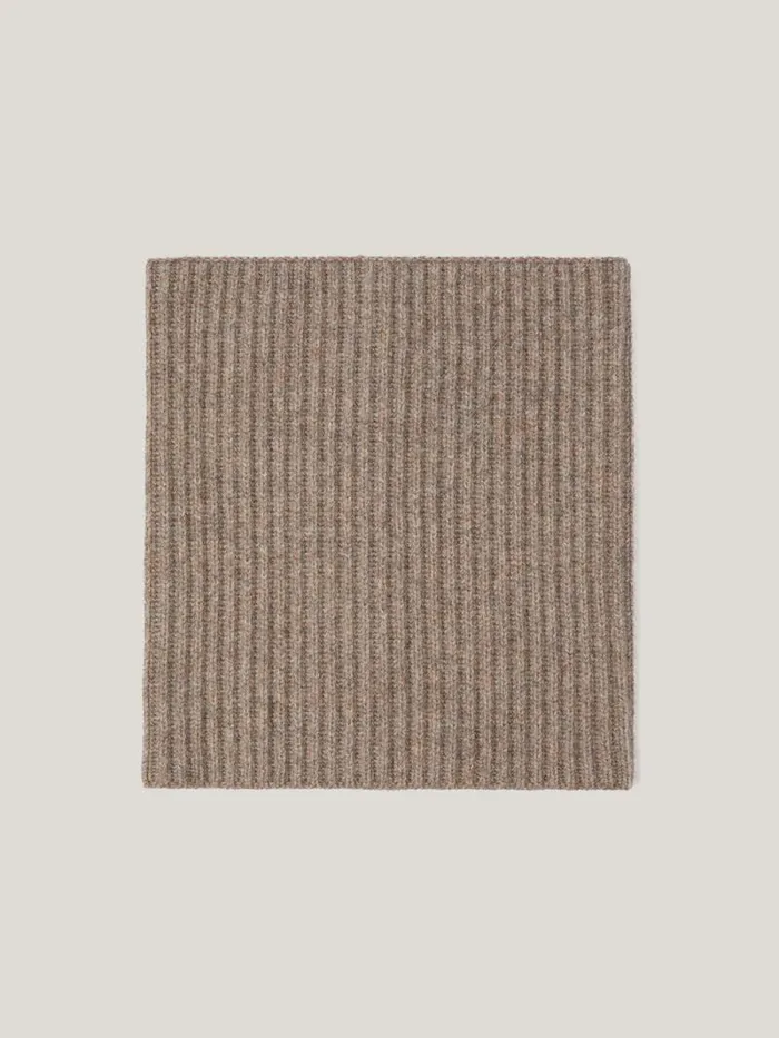 Wool Cashmere Blend Snood Oatmeal Women Jigsaw Ponchos and Scarves