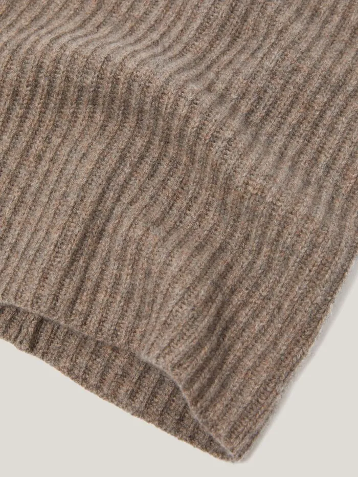 Wool Cashmere Blend Snood Oatmeal Women Jigsaw Ponchos and Scarves
