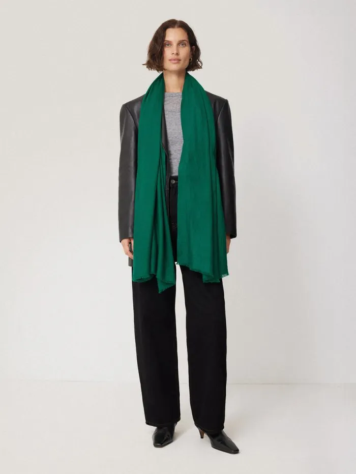 Wool Silk Pashmina Green Women Jigsaw Knitwear and Cashmere