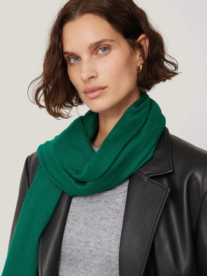 Wool Silk Pashmina Green Women Jigsaw Knitwear and Cashmere