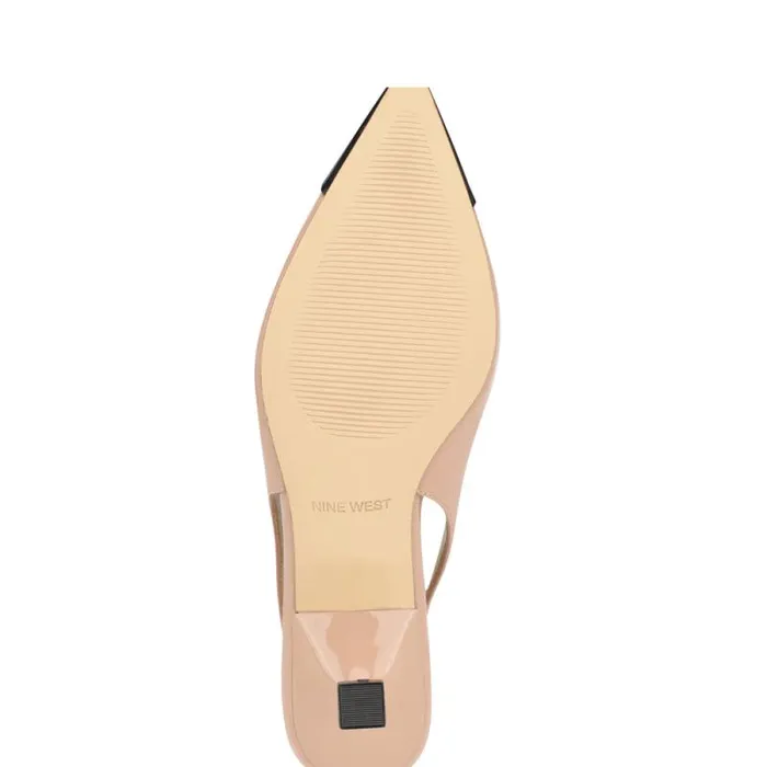 Workit Pointy Cap Toe Slingbacks Light Natural Patent Women Nine West Heels Workit Pointy Cap Toe Slingbacks Light Natural Patent Women Nine West Heels