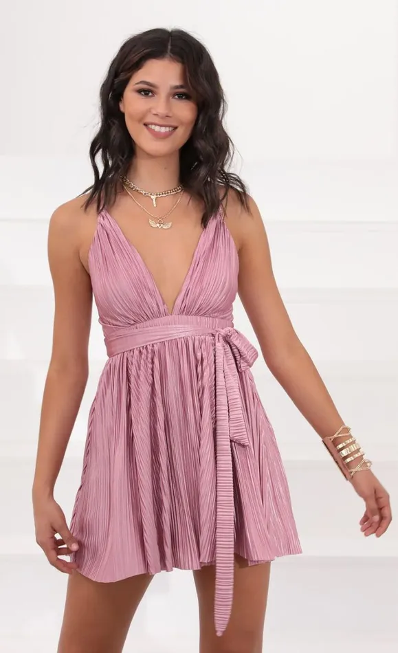 Wrap Dress Pink Women LUCY IN THE SKY Mini Dresses