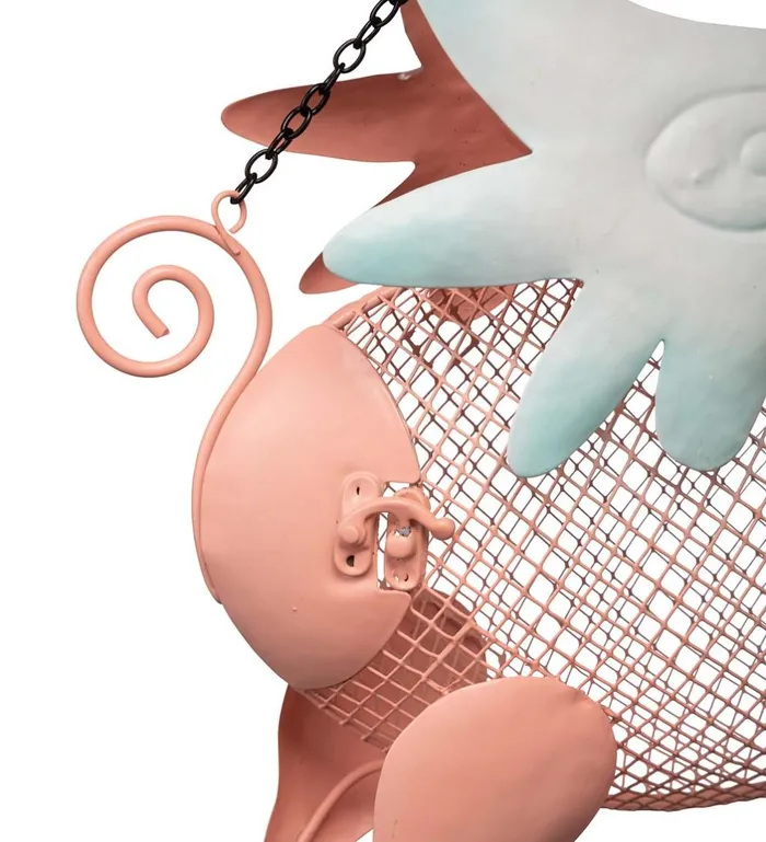 Yard and Garden Flying Pig Mesh Bird Feeder With Hanging Chain Plow and Hearth Online